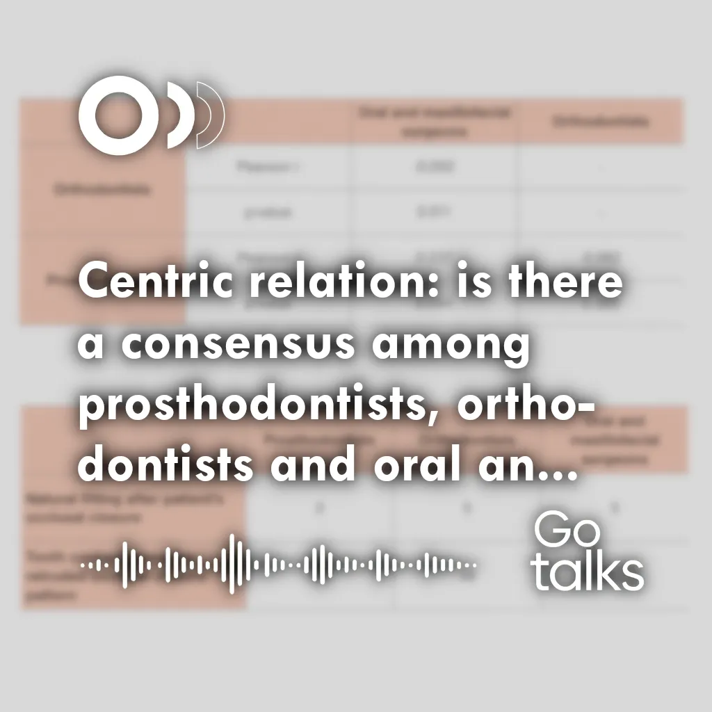 Centric relation: is there a consensus among prosthodontists, orthodontists and oral and maxillofacial surgeons?